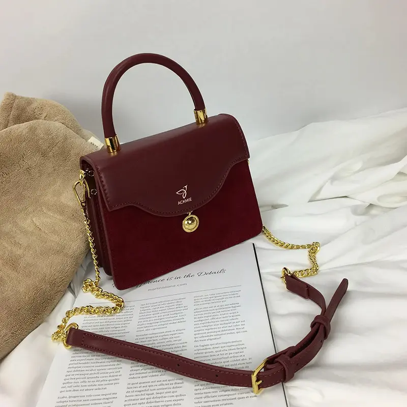 Wholesale Pu Leather Ladies Handbag Luxury Purse With Chain Factory, Suppliers