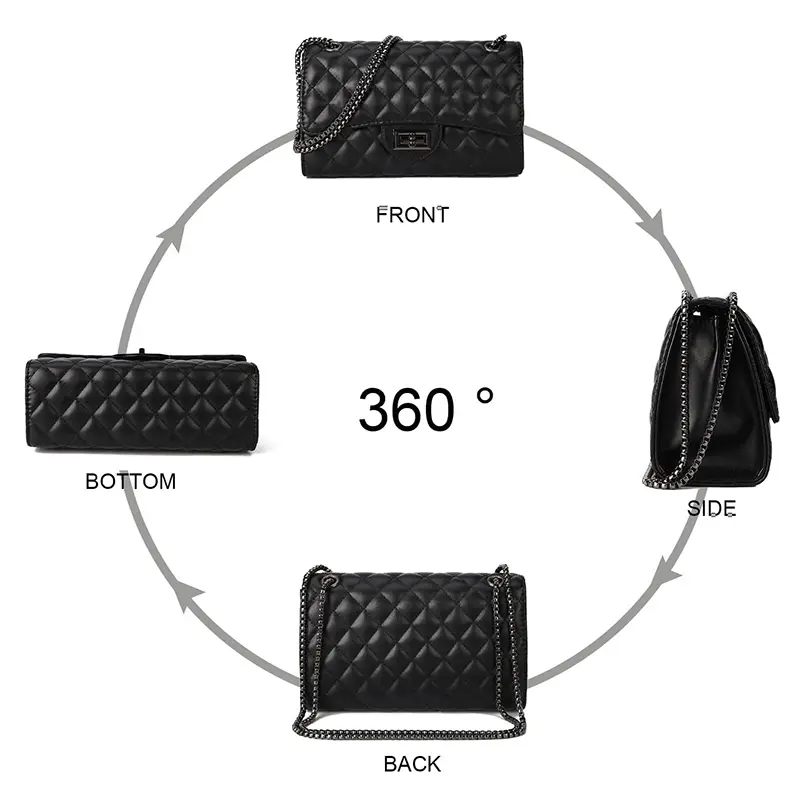 Wholesale Women's Quilted Leather Crossbody Bag with Chain Shoulder Bag Suppliers, Supplier