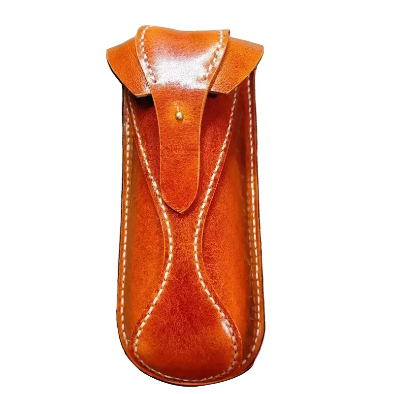 China Vintage Vegetable Tanned Cowhide Glasses Case for Men and Women Manufacturer, Factories