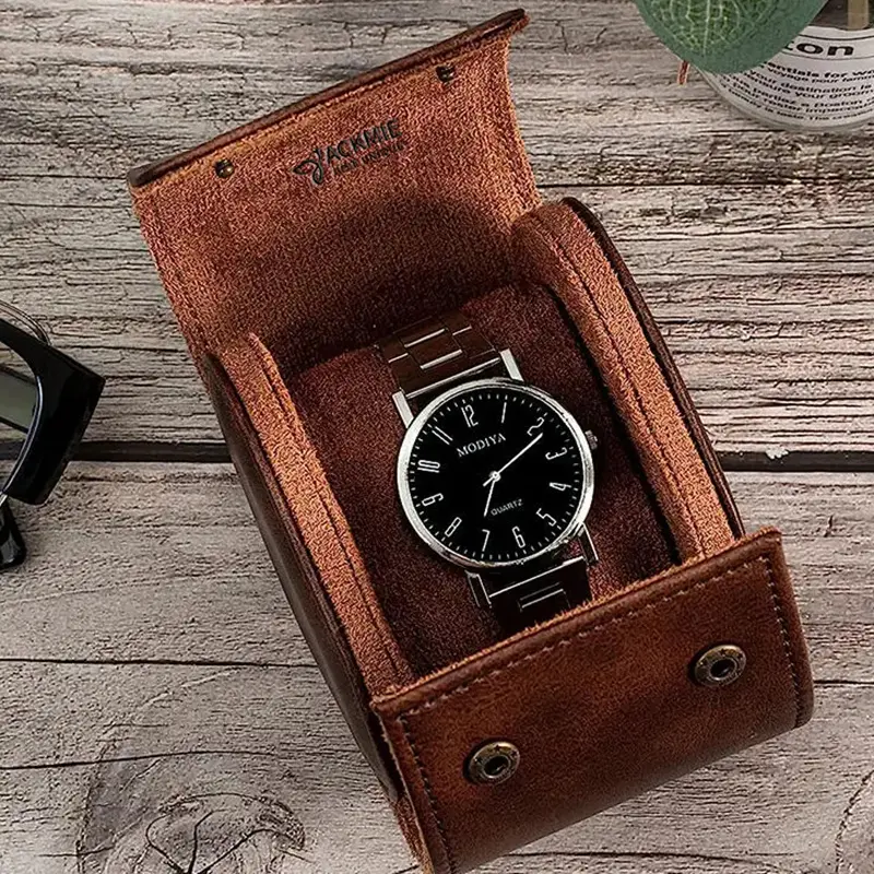 Wholesale Leather Watch Roll Travel Case Wristwatches Storage Manufacturer, Suppliers