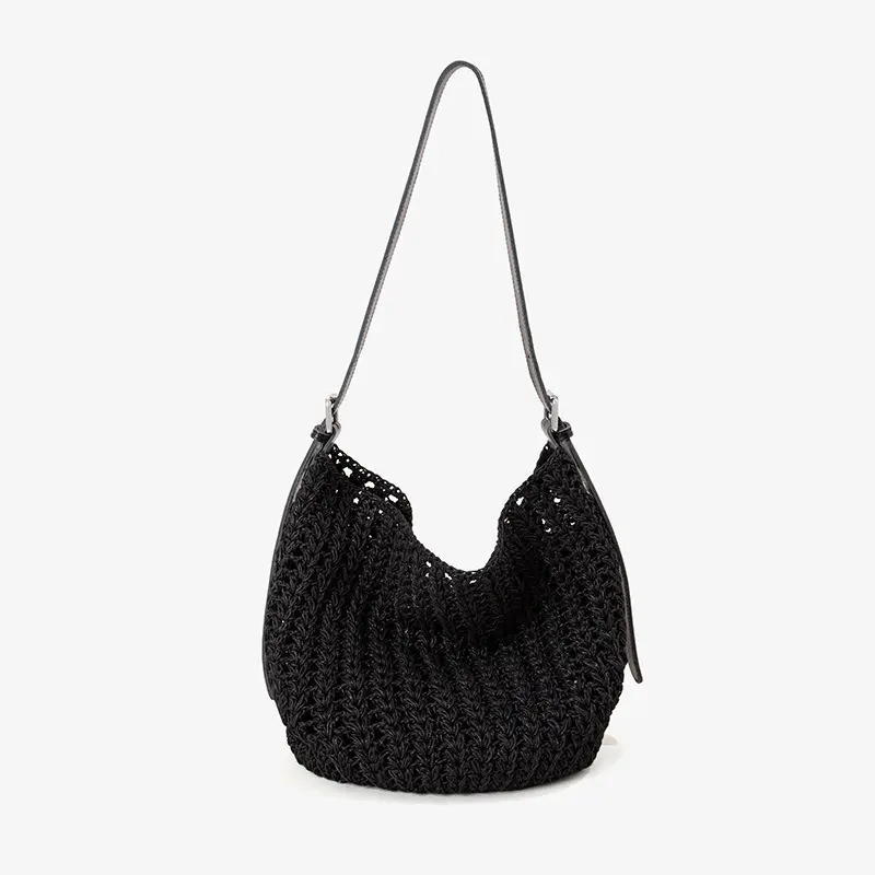 Wholesale Straw Beach Bag Woven Bag Straw Tote Bag Women's Shoulder Bag Factories, Supplier