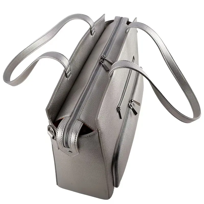 China Women's Handbag with Insulated Lunch Compartment PU Leather Work Bag Suppliers, Supplier