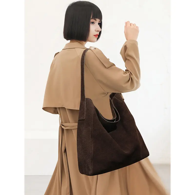 China Suede Tote Bag Large Capacity Shoulder Bag Manufacturer, Suppliers
