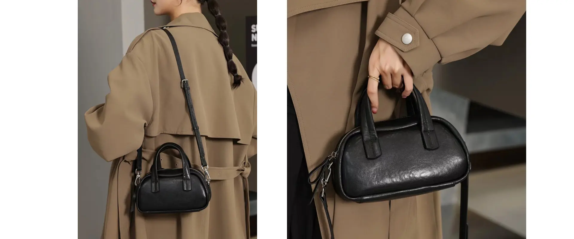 Genuine Leather Mini Tote Bag Showcase 2