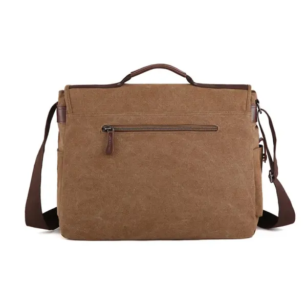 Wholesale Customizable Waterproof Large Modern Slim Simple Work Laptop Briefcase with Crossbody Carrying System Canvas Handle Manufacturer, Factory