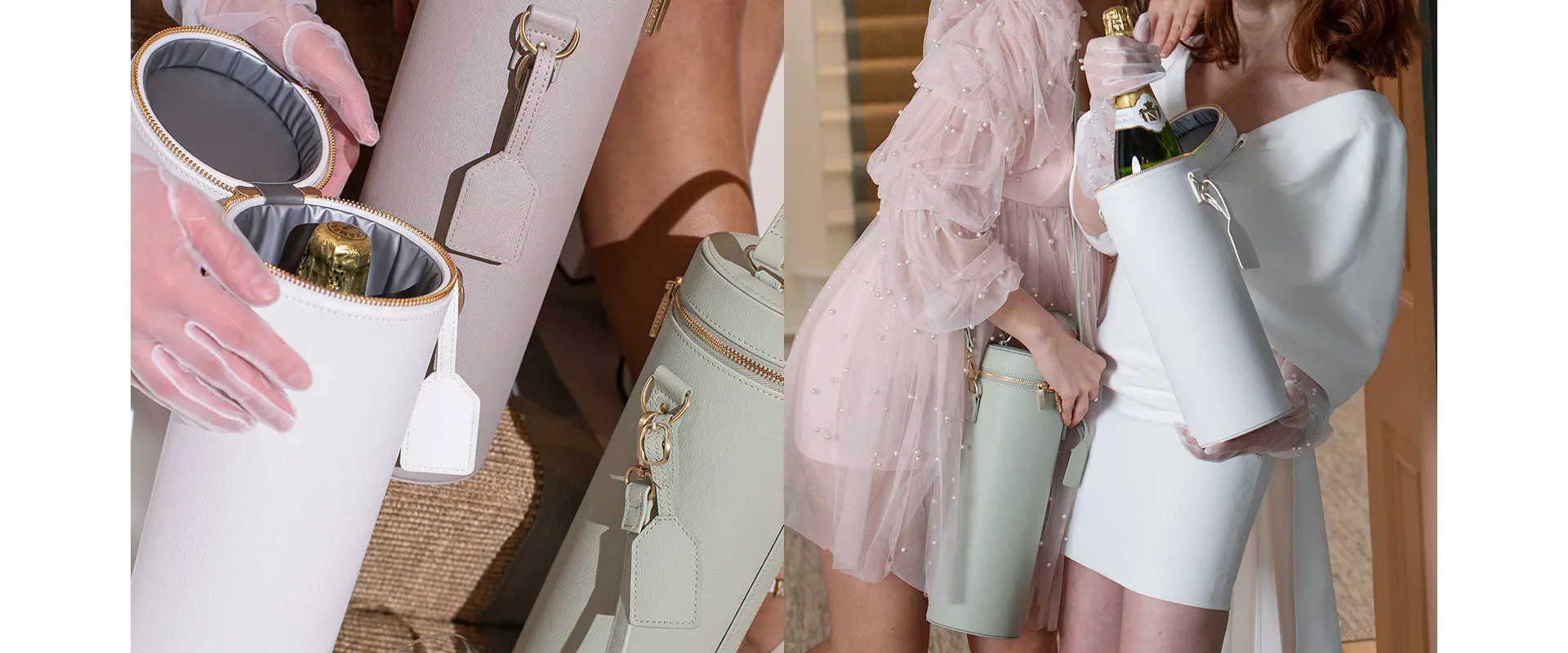Green Champagne Bag - Detailed View