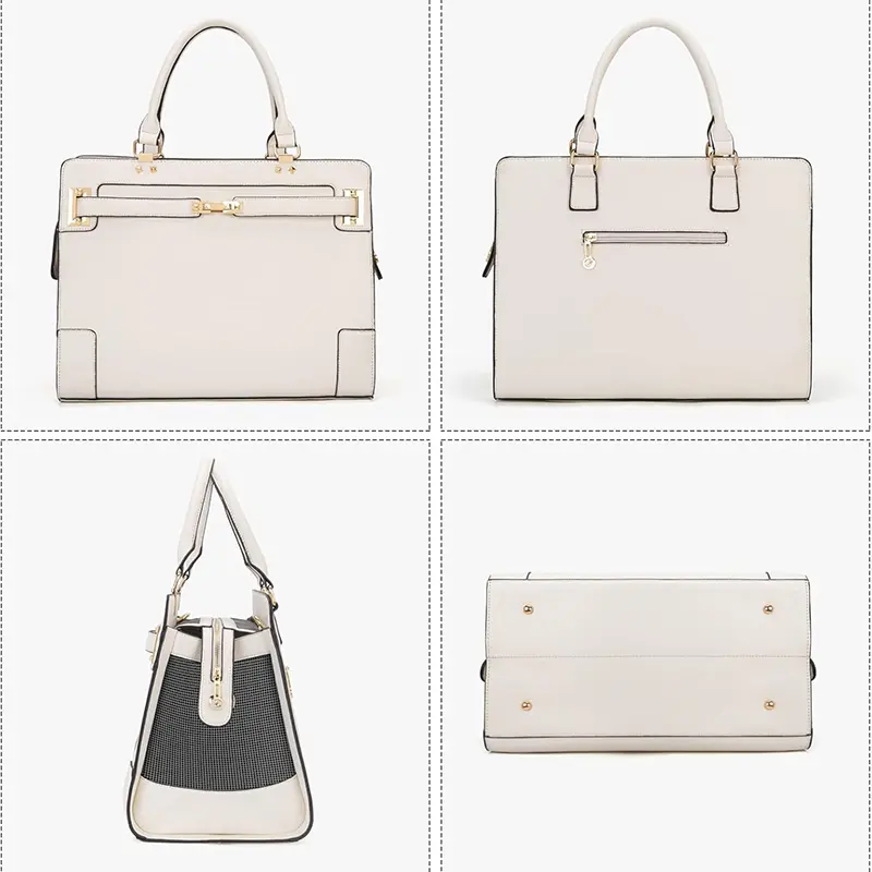 Wholesale Travel Pet Bag Soft Leather Pet Tote Bag for Small Dogs TSA Airline Approved Factories, Suppliers