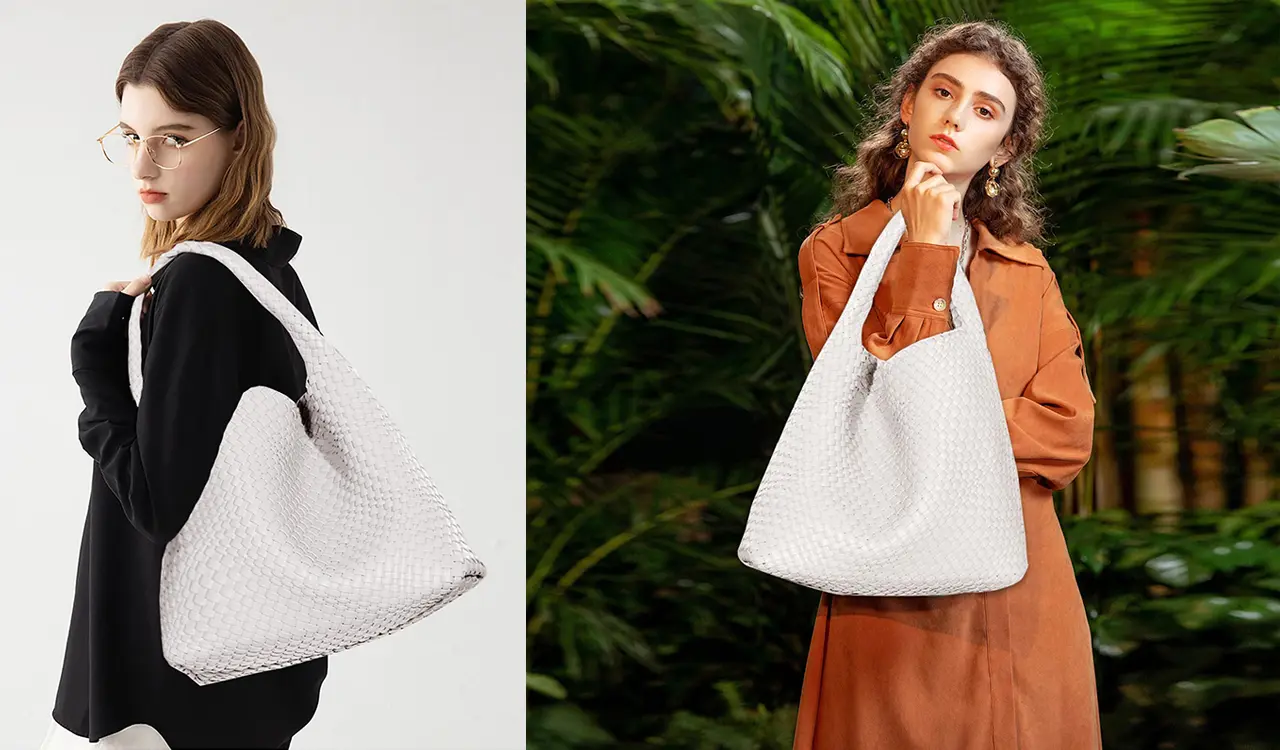 Elegant vegan leather handbag style 4