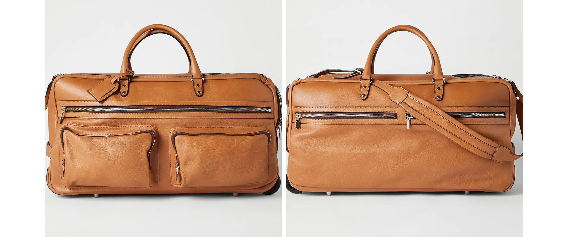 Vachetta Leather Travel Bag Front View