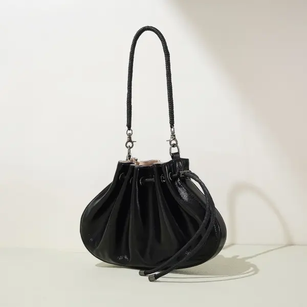 China Niche Design Premium Pleated Handbag, Drawstring Lucky Bag, Summer Mini Crossbody Bag for Women Manufacturers, Factories
