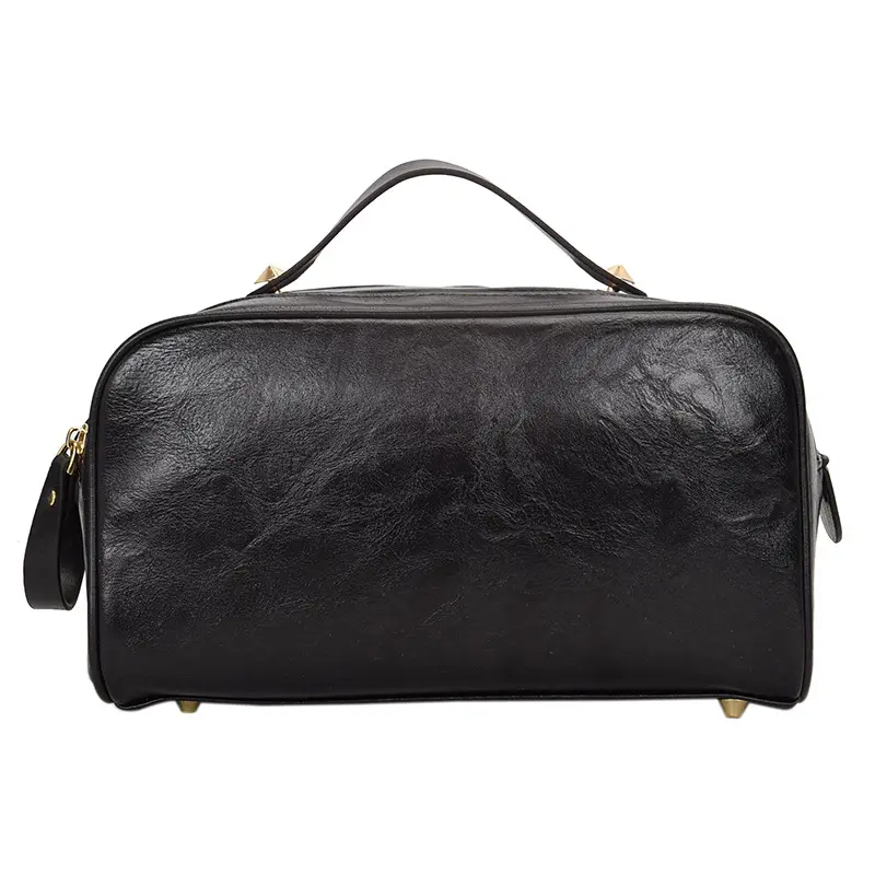 China PU Leather Simple Large Capacity Makeup Bag Factories, Suppliers