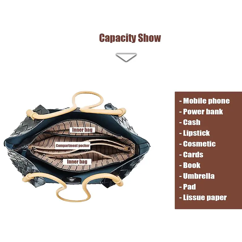 China Cowhide Women's Woven Shoulder Bag Tote Bag Factory, Factories