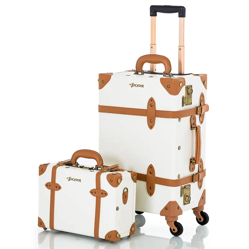 China Vintage Hard Leather Suitcase with Wheels Leather Luggage Set Manufacturers, Factory