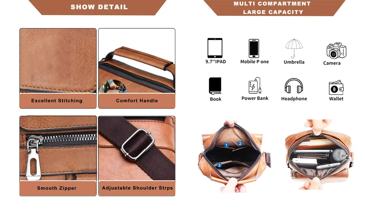Crossbody Bag Pockets and Storage