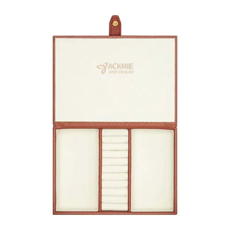 Wholesale PU Pebble Leather Jewelry Storage Box Travel Earring Storage Box Suppliers, Supplier