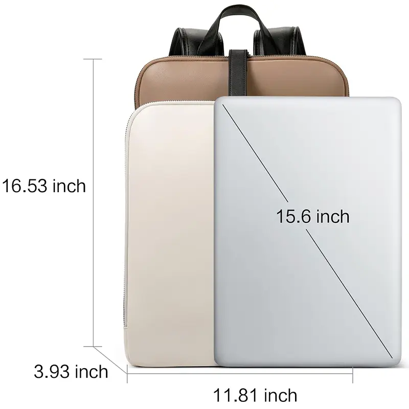 China Leather Backpack for Women 15.6-inch Laptop Bag Manufacturer, Factory