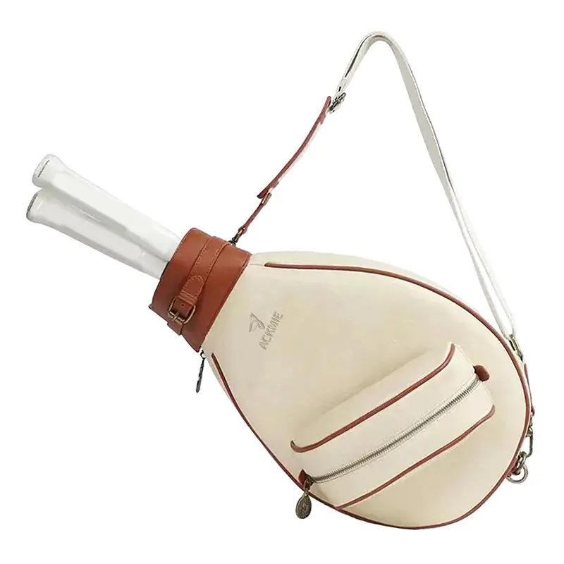 China Vintage Sports Bag Leather Paddle Bag Tennis Racket Bag Manufacturer, Manufacturers