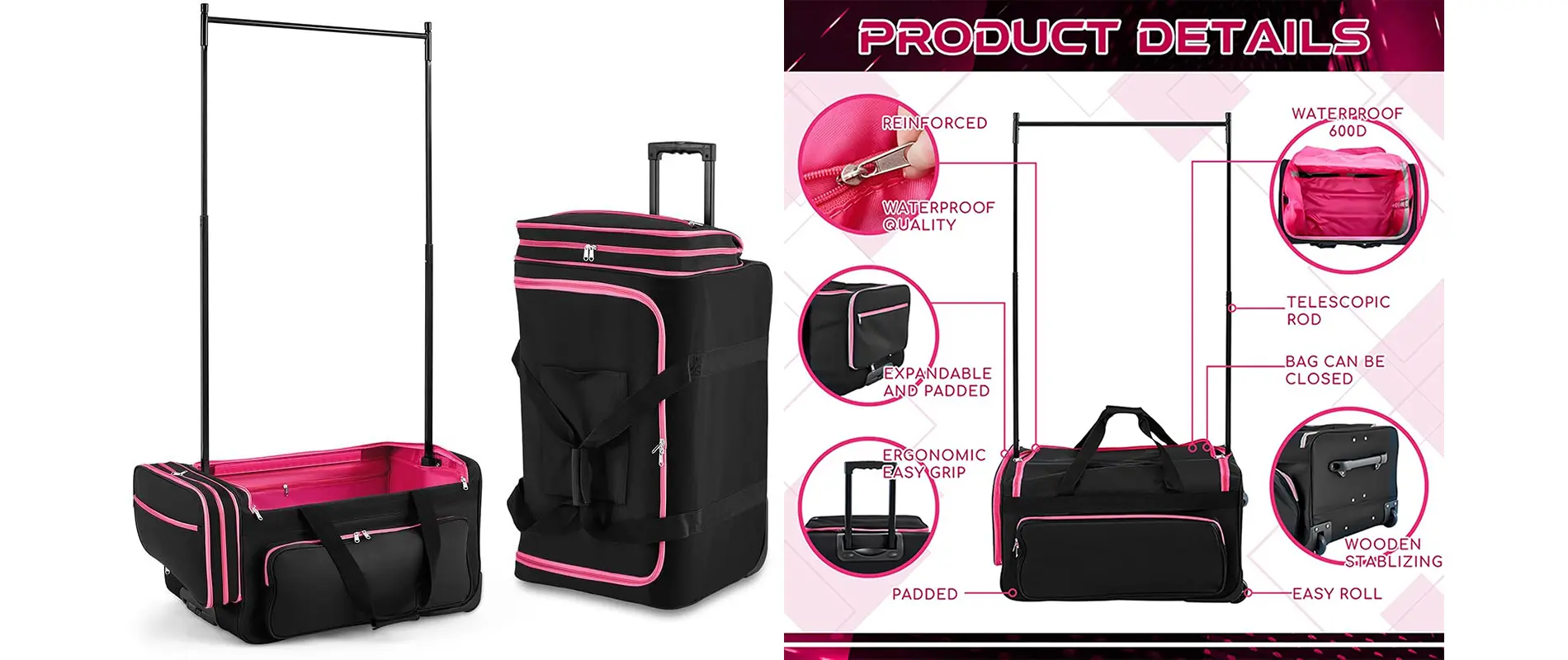 Dance Bag with Garment Rack
