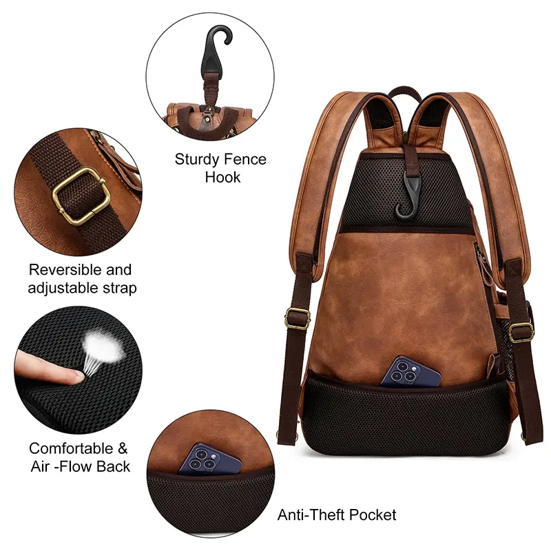 China Pickleball Backpack Reversible Sling Pickle Ball Paddle Bag Manufacturers, Factories
