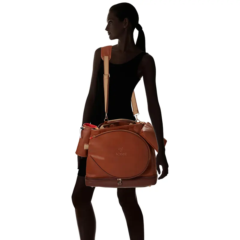 China Large Leather Tennis Racquet Bag Tennis Tote Factory, Supplier