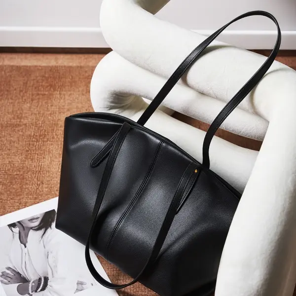 China Genuine Leather Tote Bag for Women – Large Capacity Daily Shoulder Bag Factory, Supplier