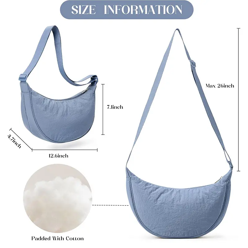 China Women's Crossbody Bag Dumpling Bag Crescent Bag Factories, Supplier