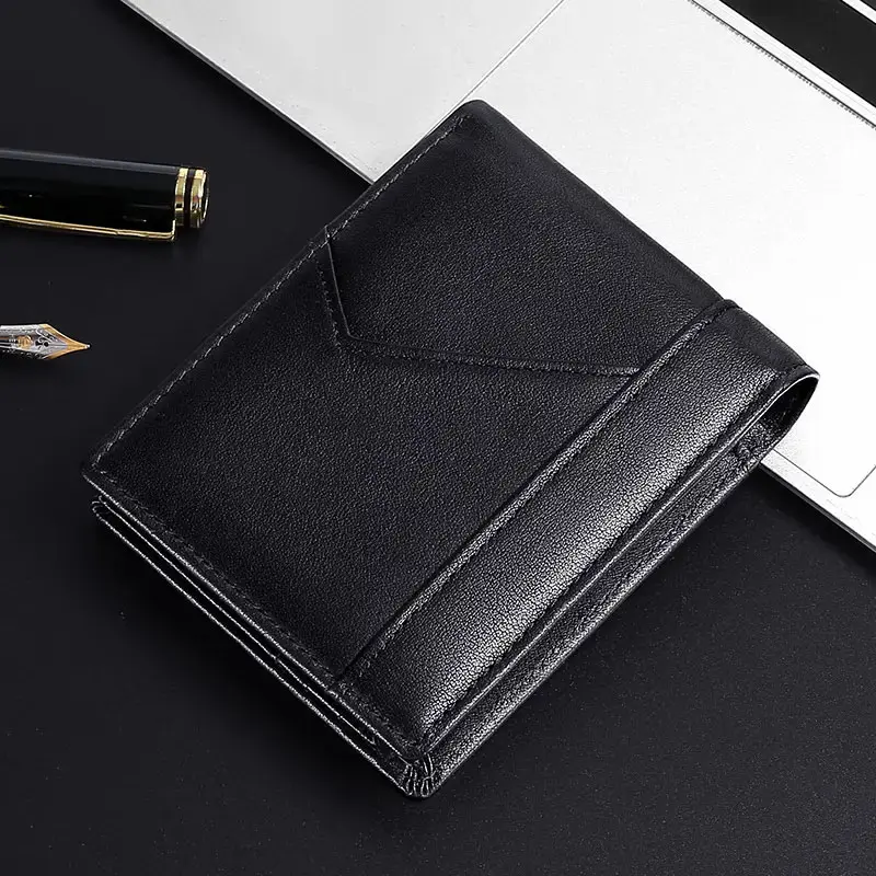 China Short Leather Wallet Bifold Men's Wallet Factory, Supplier