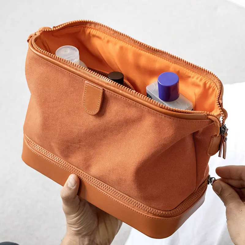 China Large Toiletry Bag Double Layer Cosmetic Bag Washbag Manufacturers, Factory