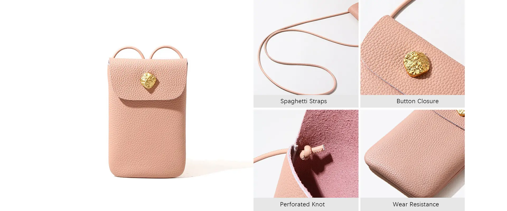 Genuine Leather Pouch Front View