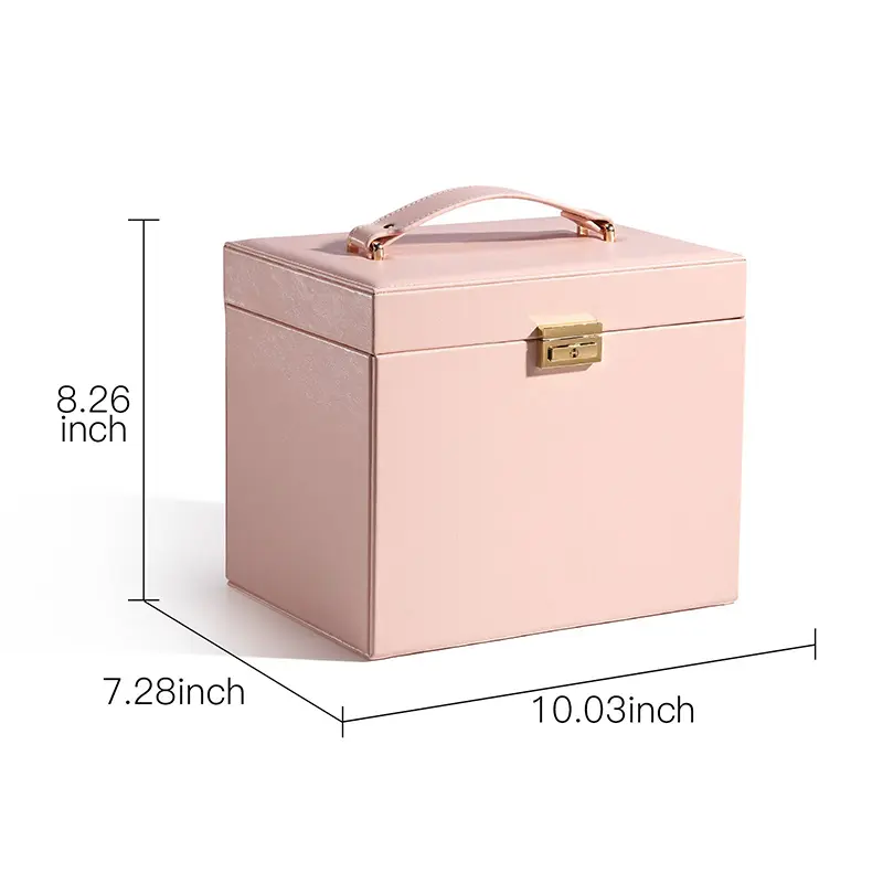 Inside View of Multi-layer PU Leather Jewelry Box