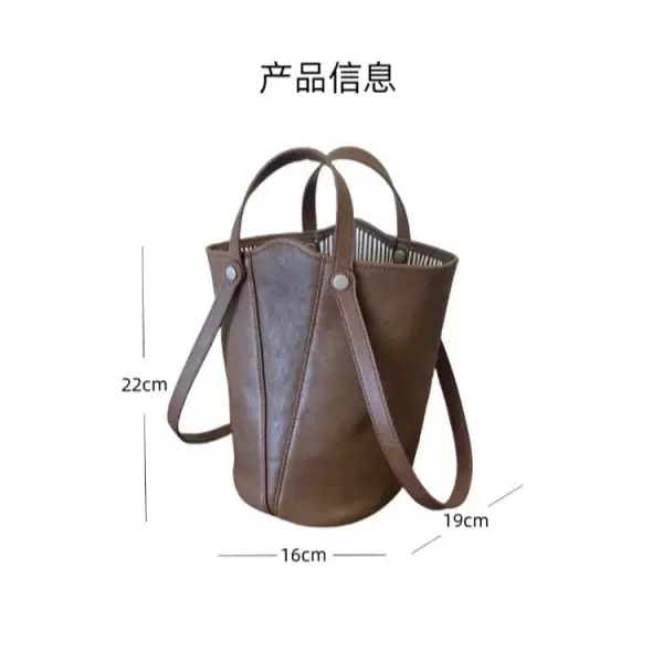 Wholesale Leather Classic 1-1.9L Magnetic Buckle Closure Waterproof Totebag for Outdoor & Business Use Manufacturers, Factories