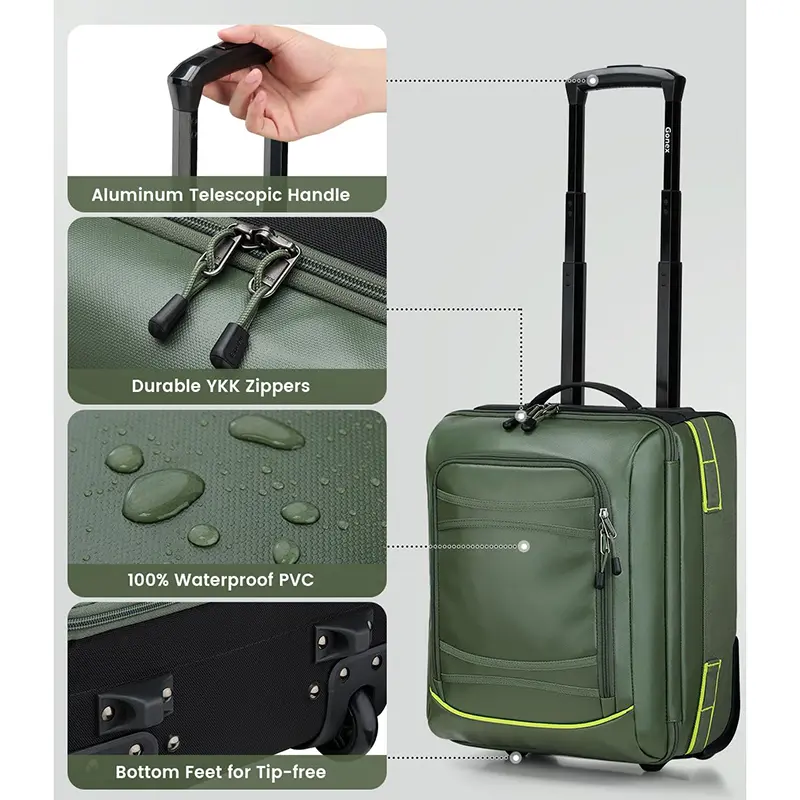 China Carry-on Luggage 16 Inch PVC Small Airline Travel Suitcase Manufacturers, Supplier