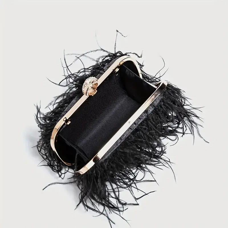 China Luxury Ostrich Feather Party Evening Bag Clutch Manufacturer, Suppliers