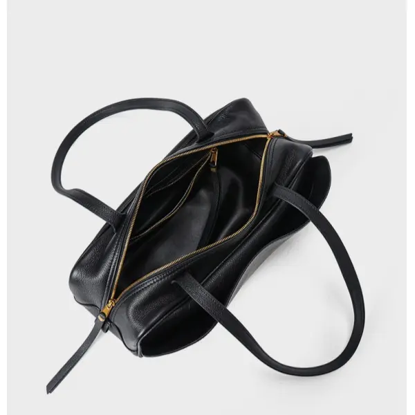 China Hot Sale Custom logo Ackmie Women's Luxury Fashion Genuine Leather Durable Zipper  Waterproof Polyester Lining Handbag Manufacturer, Factory