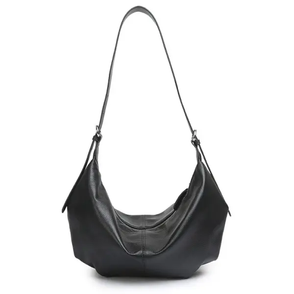 China New Arrival Genuine Leather Fashion Underarm Shoulder Bag, Versatile Textured Trendy Retro Crescent Crossbody Bag Manufacturers, Supplier