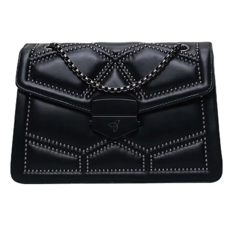 Diamond Quilting Leather Chain Shoulder Bag