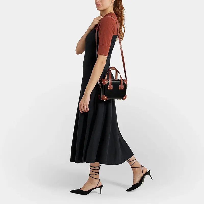 Wholesale Luggage-style Handbag Hard Leather Mini Crossbody Bag Manufacturers, Supplier