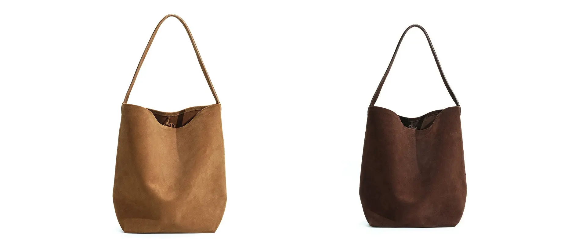 Genuine Leather Bucket Tote Detail