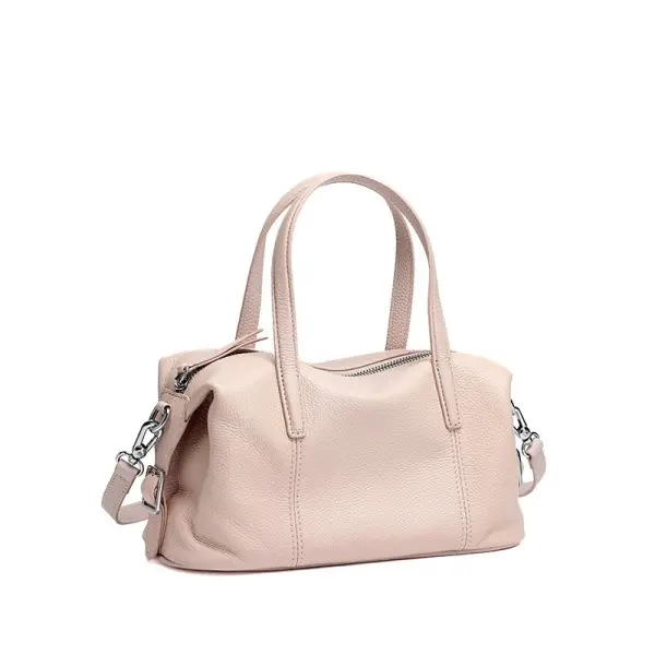 Wholesale Top-Grain Cowhide Pillow Bag Women New Genuine Leather Soft Boston Bag, High-End Handbag Tote Shoulder Bag Factory, Suppliers