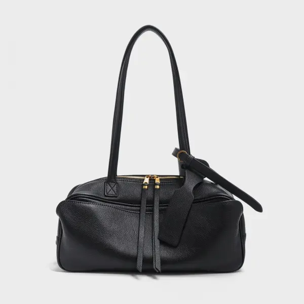 China Hot Sale Custom logo Ackmie Women's Luxury Fashion Genuine Leather Durable Zipper  Waterproof Polyester Lining Handbag Manufacturer, Factory