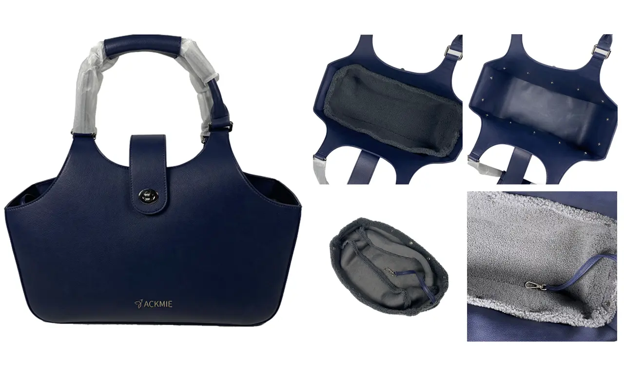 PU leather pet tote carrier