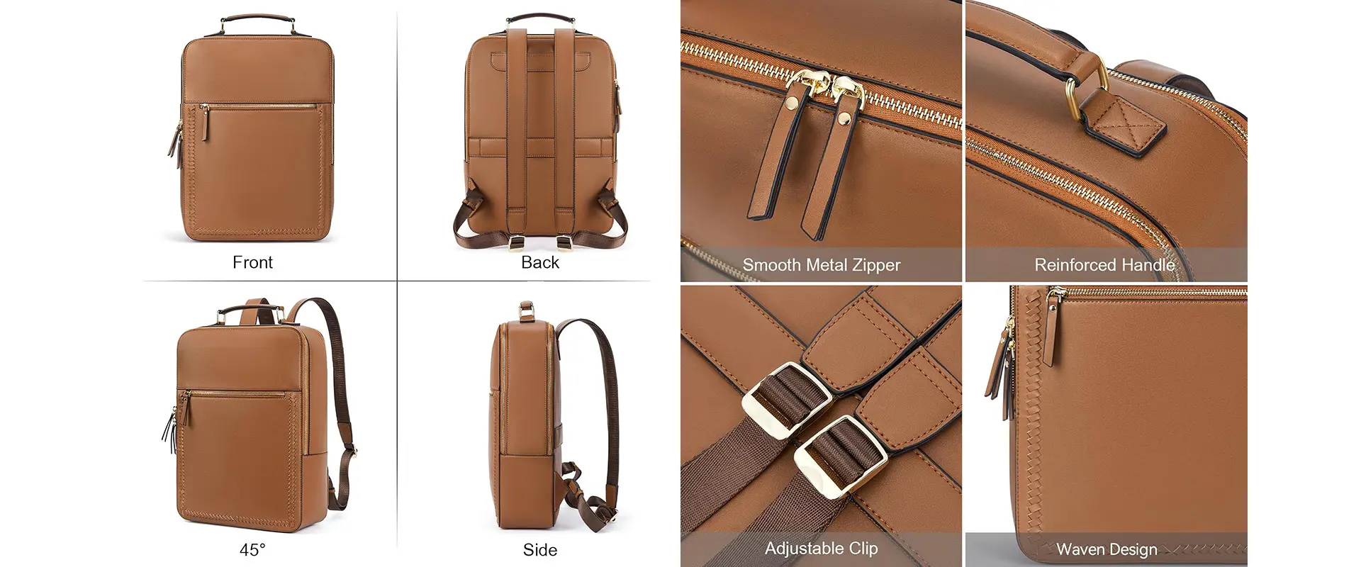Leather Backpack Capacity Showcase