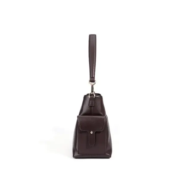 China New Women's Luxury Designed Stylish Casual Tote Bag Custom Buckle Closure Waterproof Genuine Leather Polyester Shoulder Strap Factories, Supplier