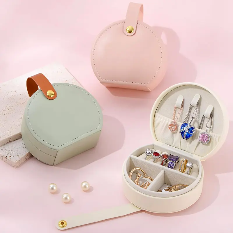 Wholesale Travel Jewelry Case Portable Small Jewelry Box Leather Ring Storage Box Manufacturer, Factories