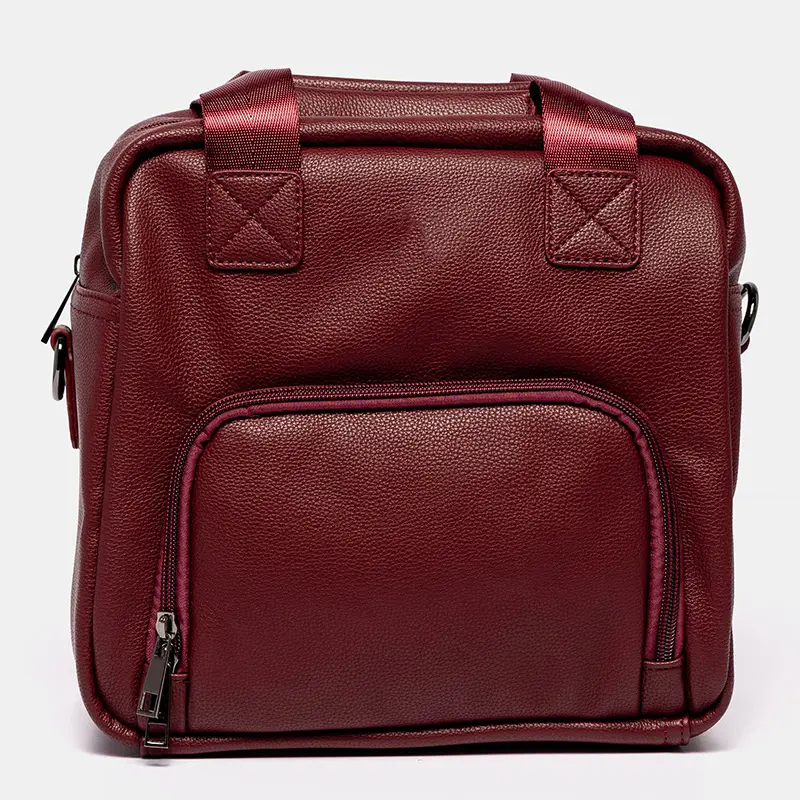 Wholesale Vegan Leather Lunch Bag with Front and Back Pockets Manufacturers, Factory