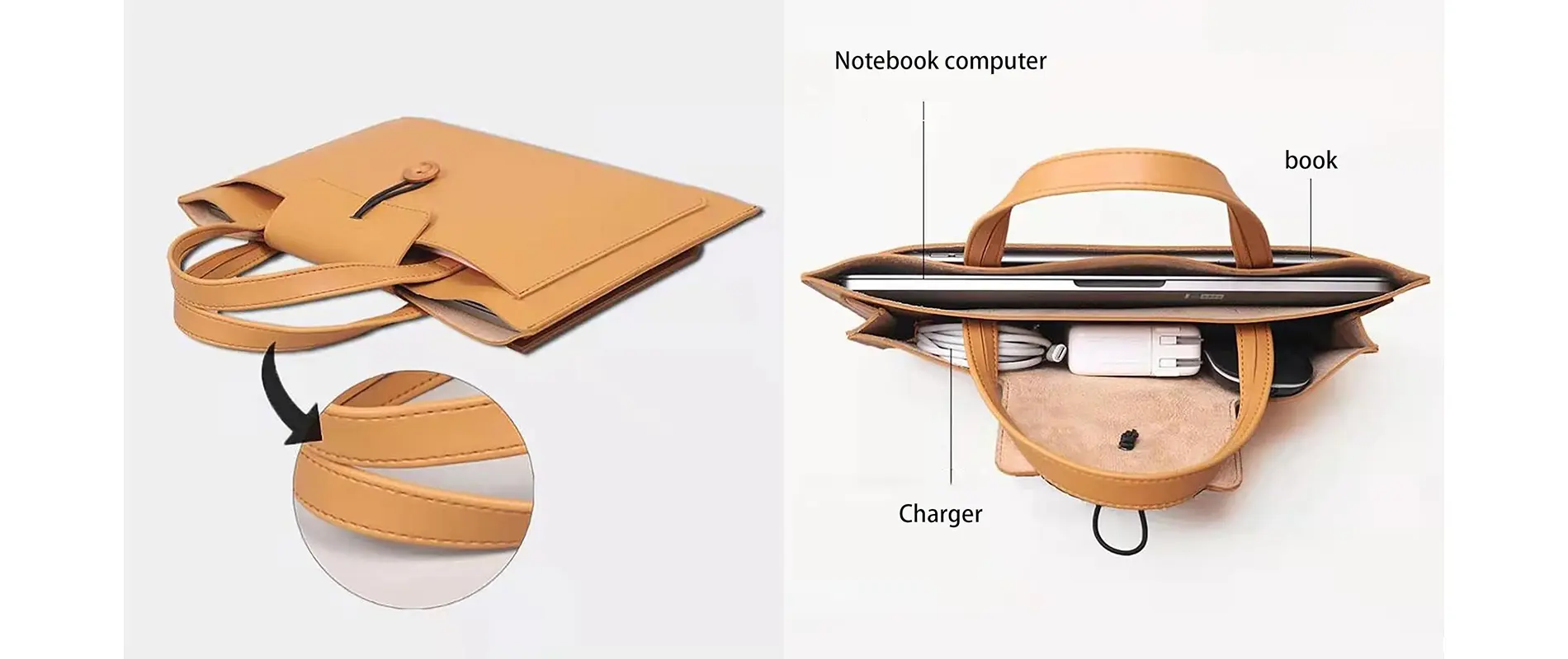 Laptop Tote Bag Inner Layout