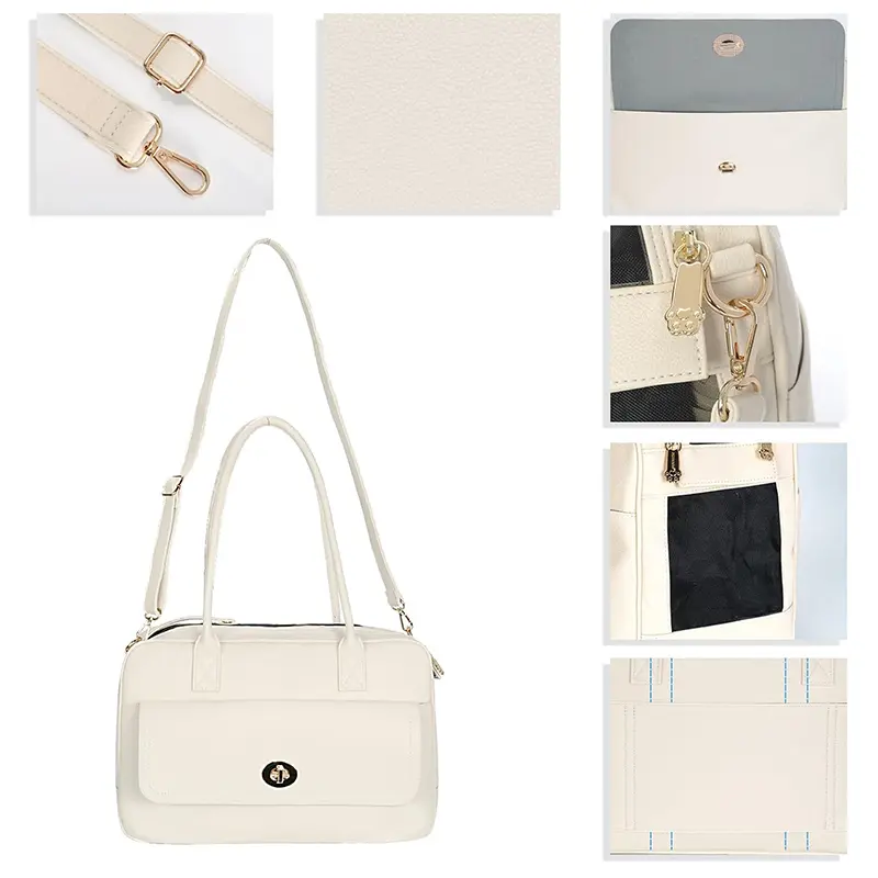 Wholesale Fashion Leather Tote Travel Pet Bag for Small Dogs and Cats Manufacturers, Supplier