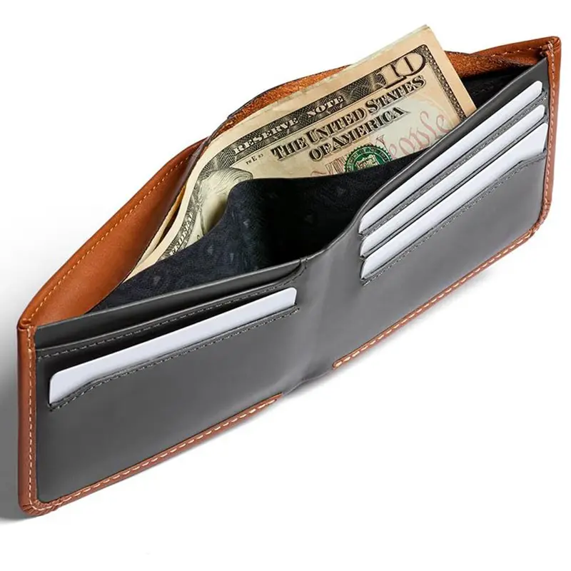China Ultra-thin Leather Bifold Wallet with RFID Men's Wallet Manufacturers, Supplier
