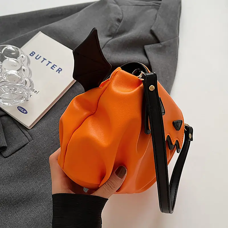 China Halloween Pumpkin Women's Shoulder Bag Leather Crossbody Bag Manufacturers, Supplier