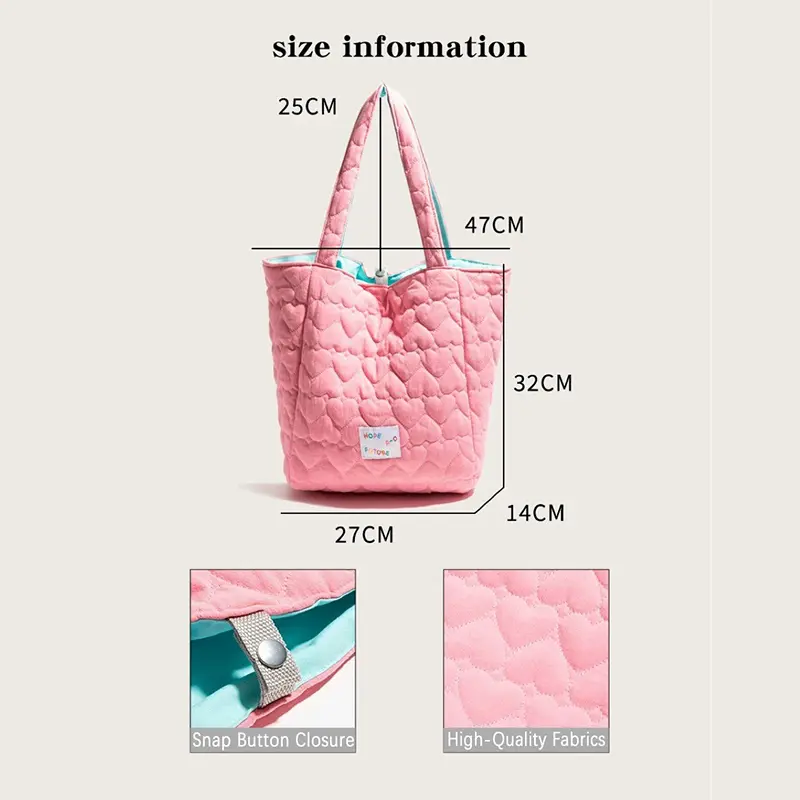China Candy Color Contrast Tote Quilted Reversible Tote Factories, Supplier